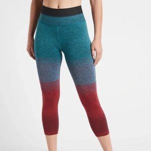 Athleta Relay Capri Leggings SMALL Multi NEW